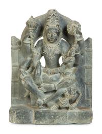 A Carved Stone Sculpture of Lord Narsinmha — 19th Century
