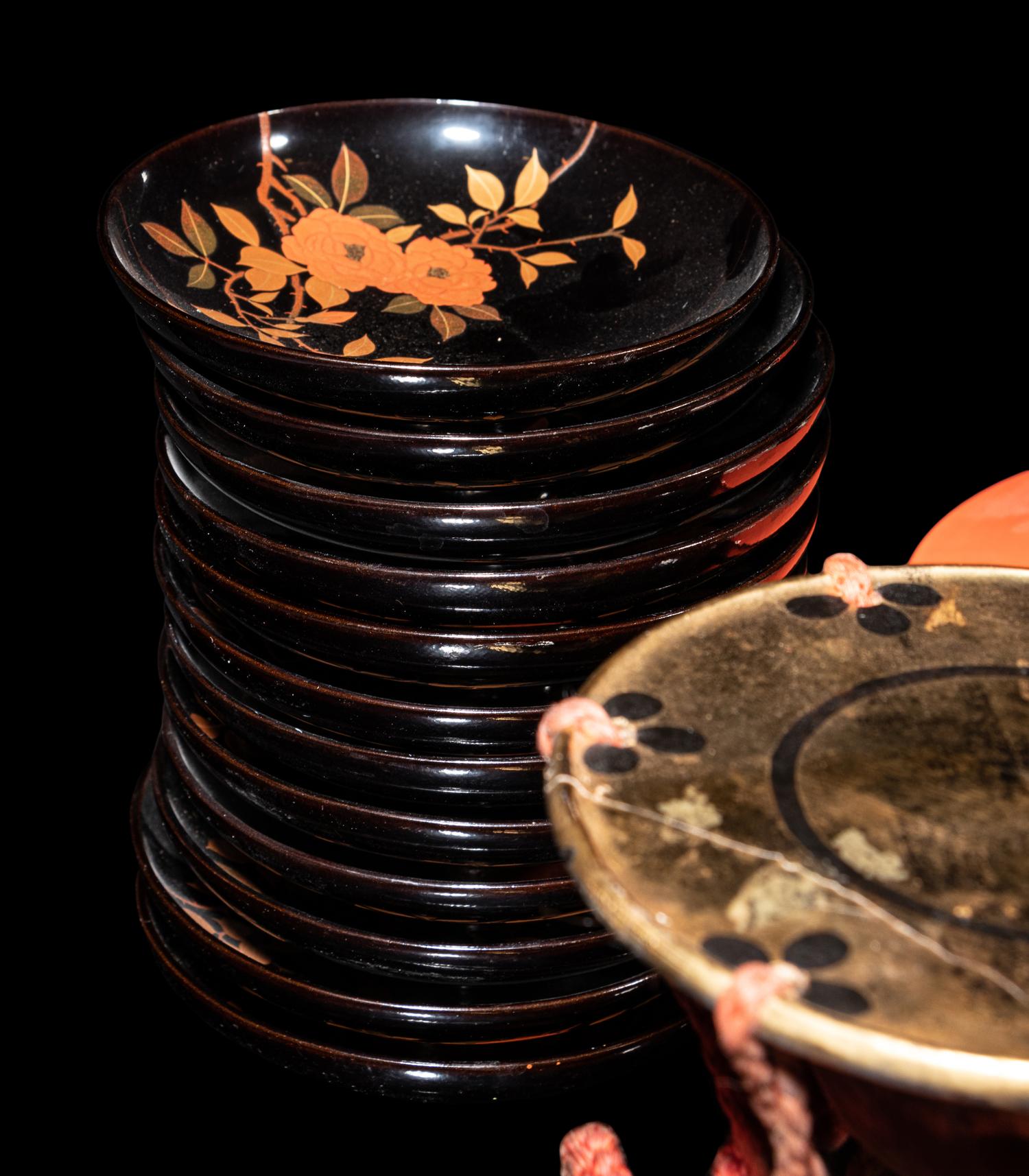 A Large Collection of Japanese Lacquer Wares