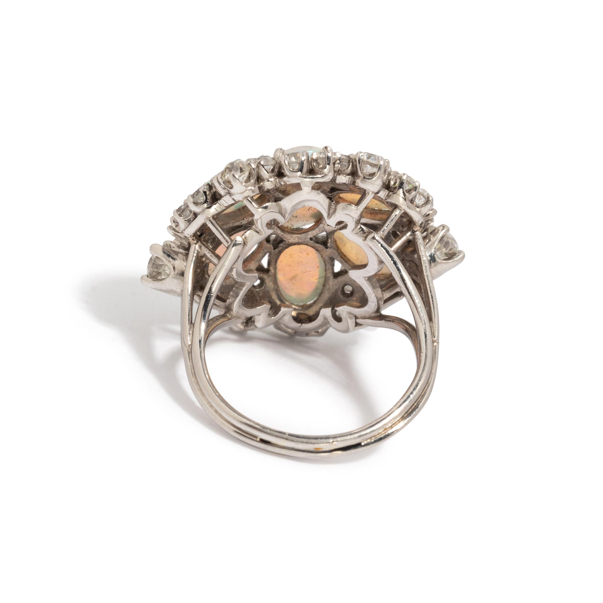 OPAL AND DIAMOND RING