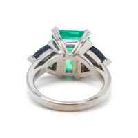 EMERALD AND SAPPHIRE RING