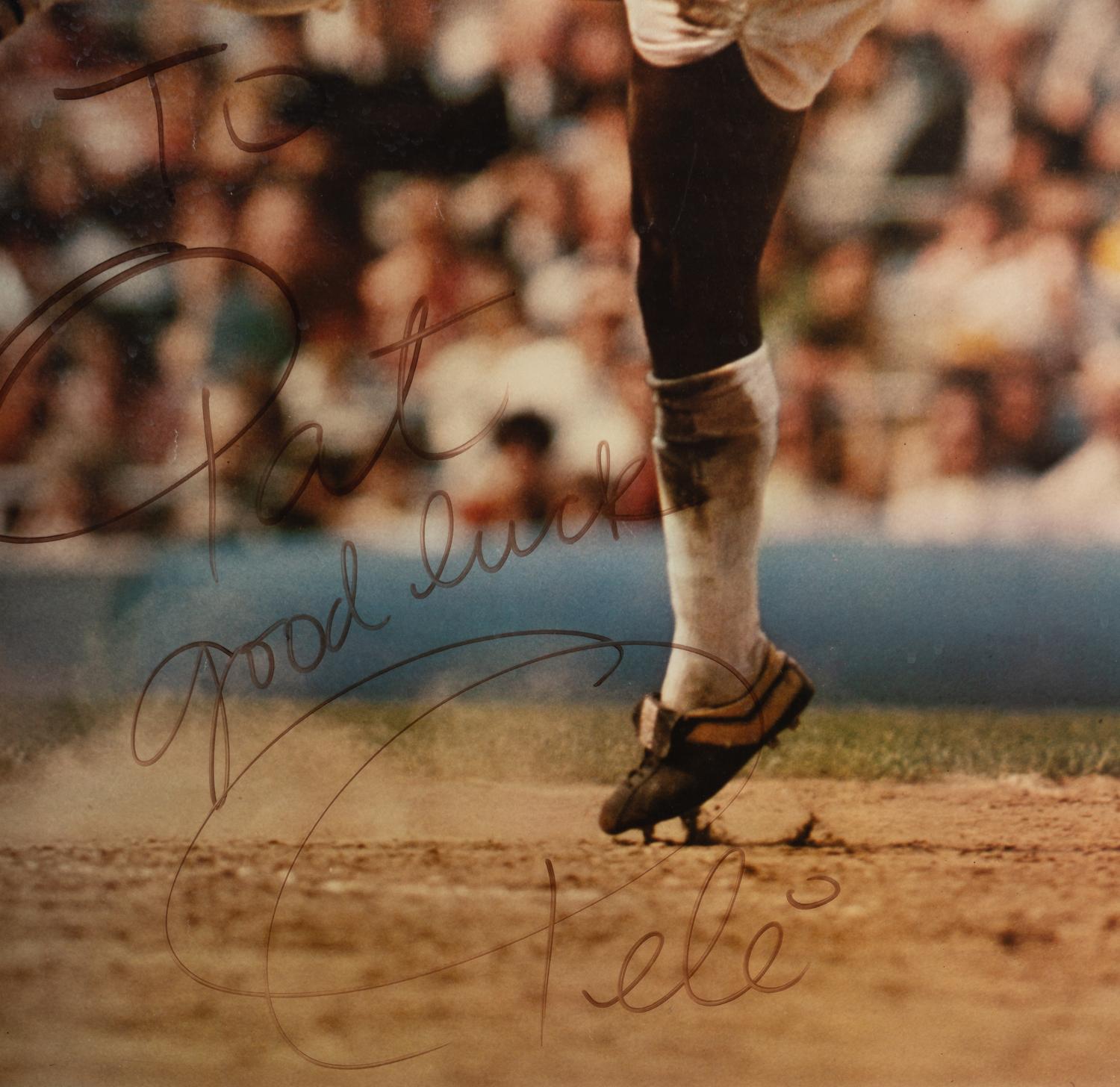 A Vintage Pele Signed Autograph Pan Am Soccer Poster,