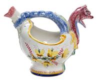 A Quimper Pottery Jug Height 8 3/4 inches.
