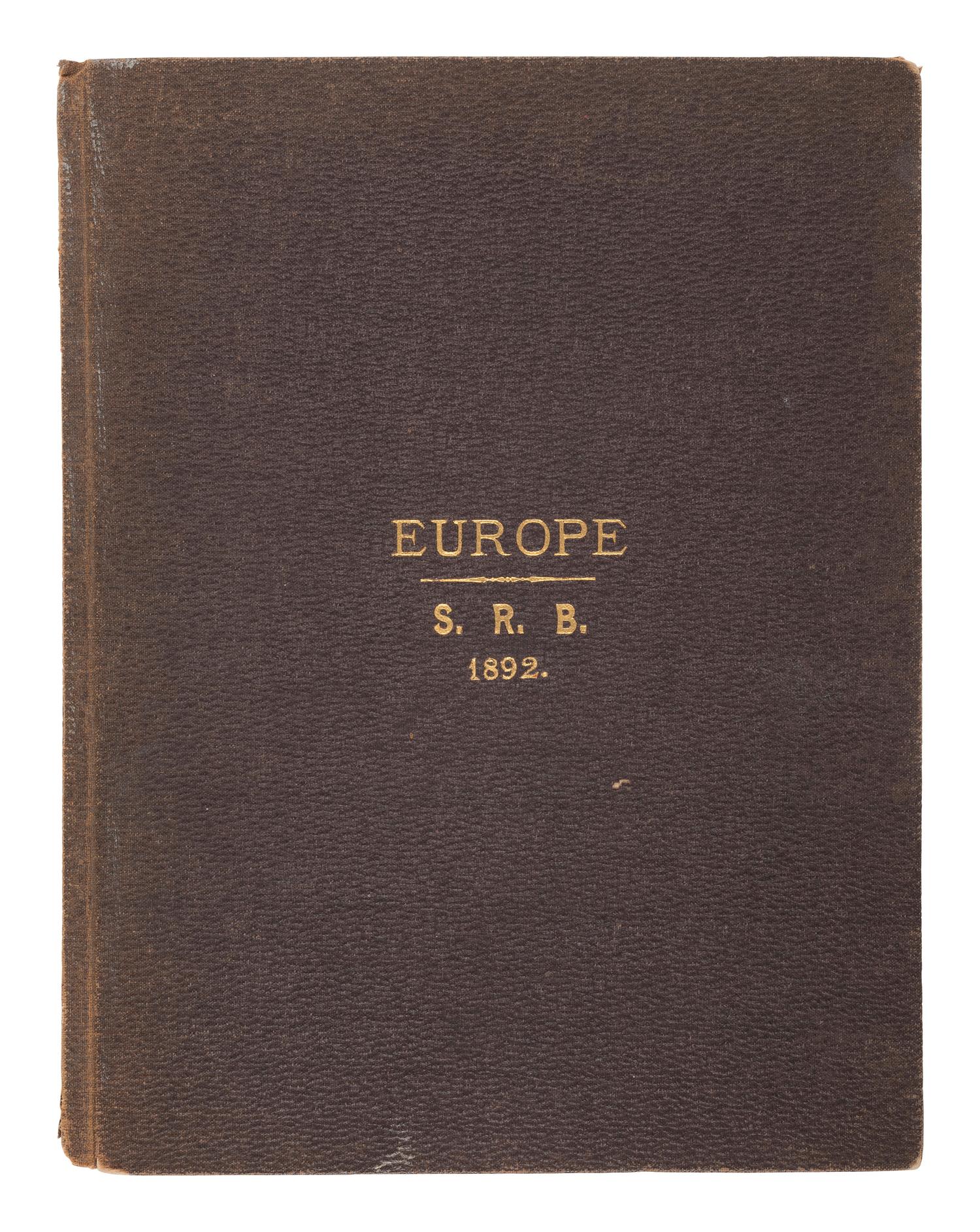 [TRAVEL] -- [BUSINESS]. European travel journal of Stillman R. Bingham (1829-1896), 1894.