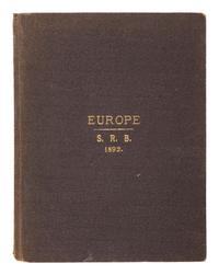 [TRAVEL] -- [BUSINESS]. European travel journal of Stillman R. Bingham (1829-1896), 1894.