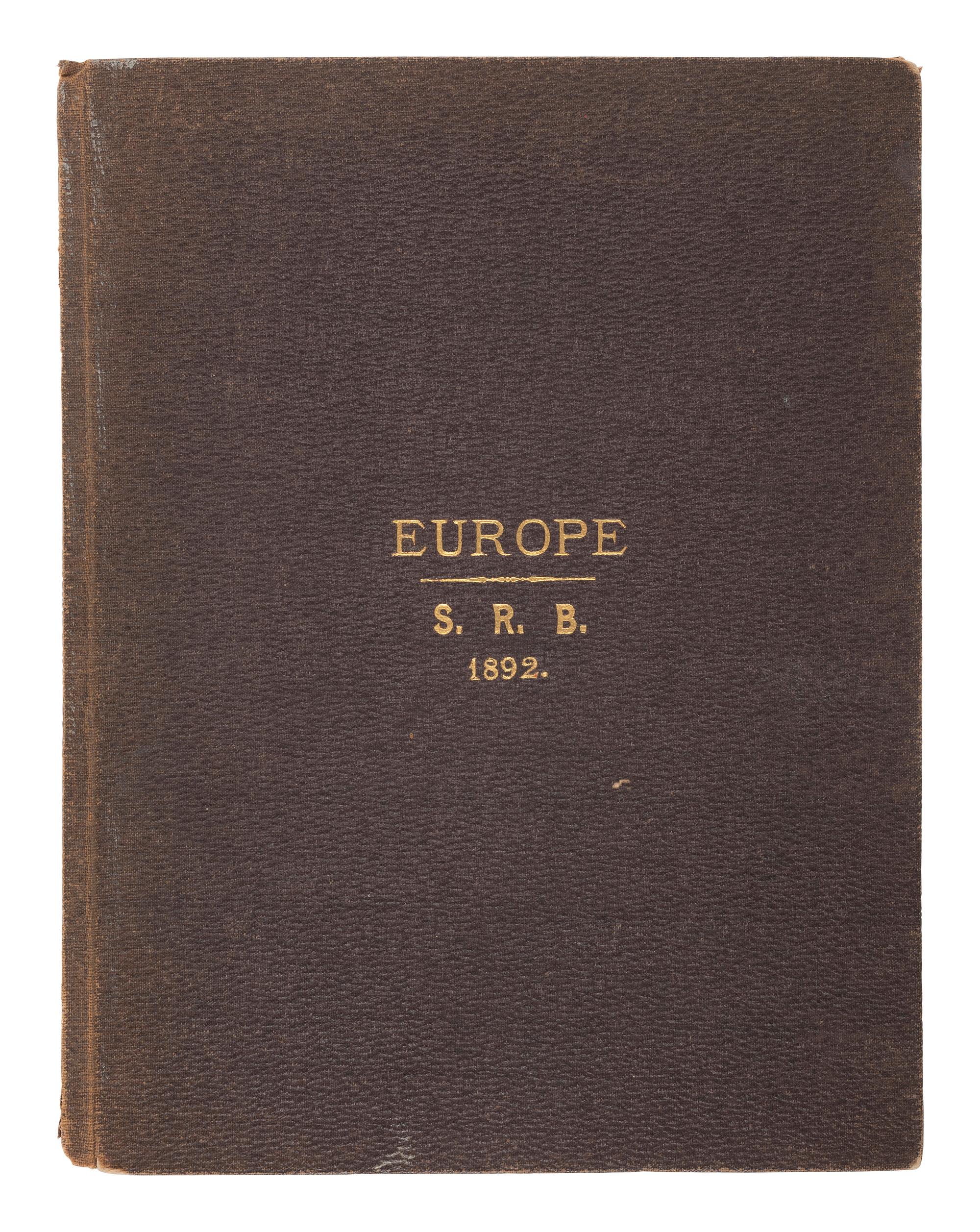 [TRAVEL] -- [BUSINESS]. European travel journal of Stillman R. Bingham (1829-1896), 1894.