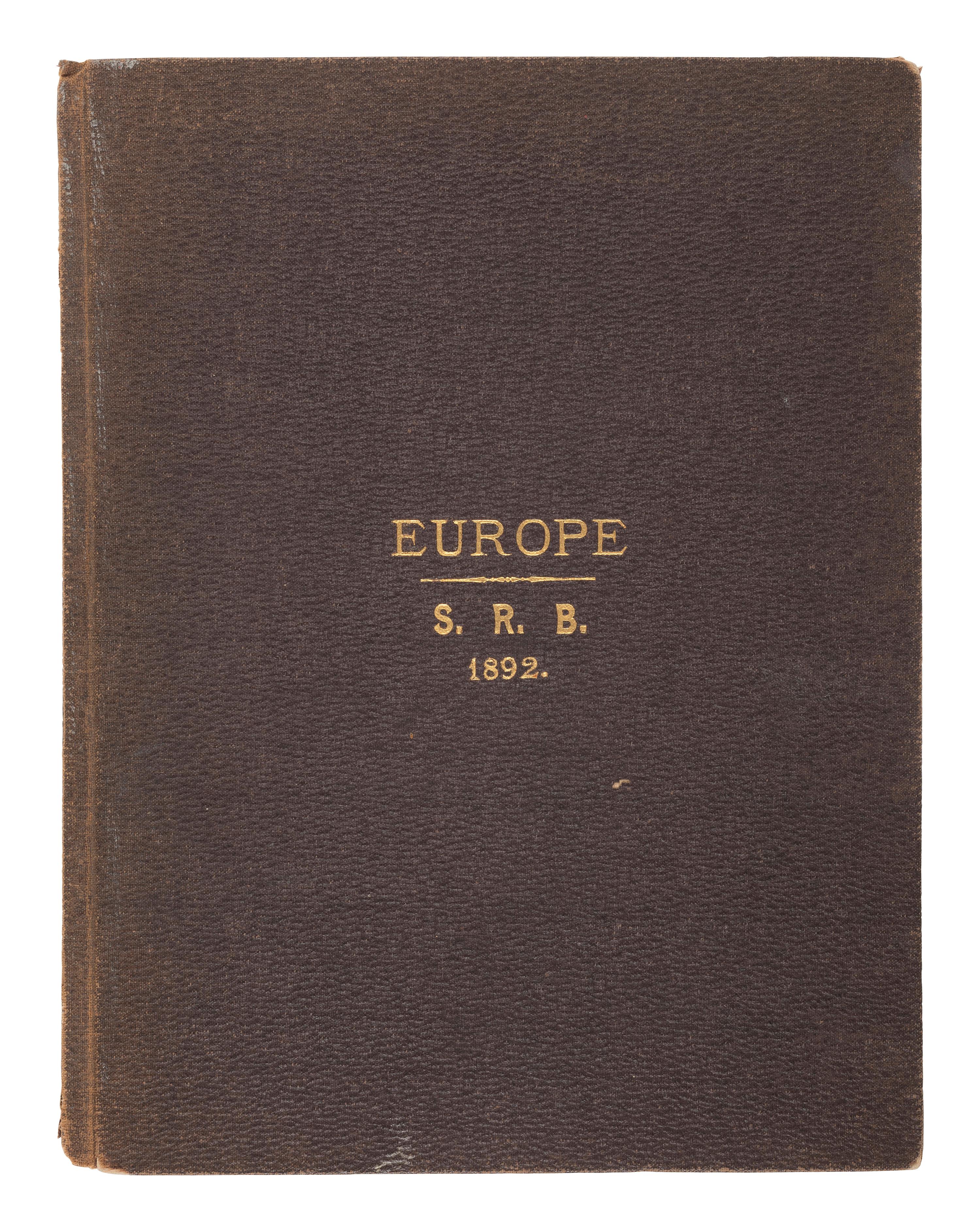 [TRAVEL] -- [BUSINESS]. European travel journal of Stillman R. Bingham (1829-1896), 1894.