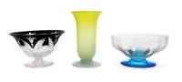 A Group of Three Glass Articles