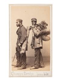 [AFRICAN AMERICANA - EARLY PHOTOGRAPHY]. Chimney Sweeps from Life . New York: Charles D. Fredricks & Co., ca 1860-1870.
