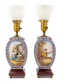 A Pair of French Pottery Vases