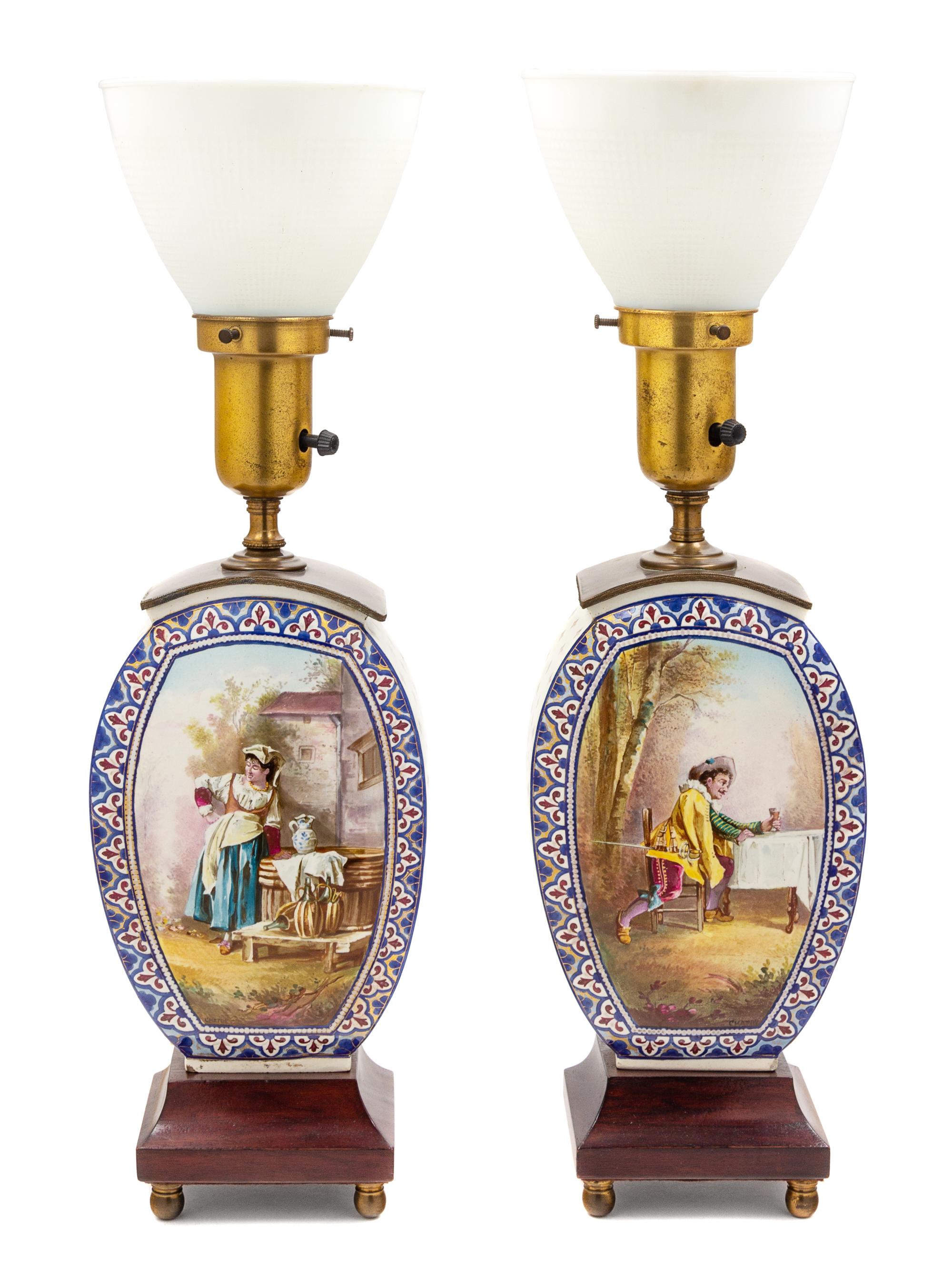 A Pair of French Pottery Vases