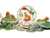 A Group of Lynn Chase Jungle Jubilee Tableware