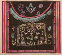 A Masonic Silk and Wool Embroidered Apron