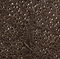 Two Anglo-Indian Carved Teak Side Chairs