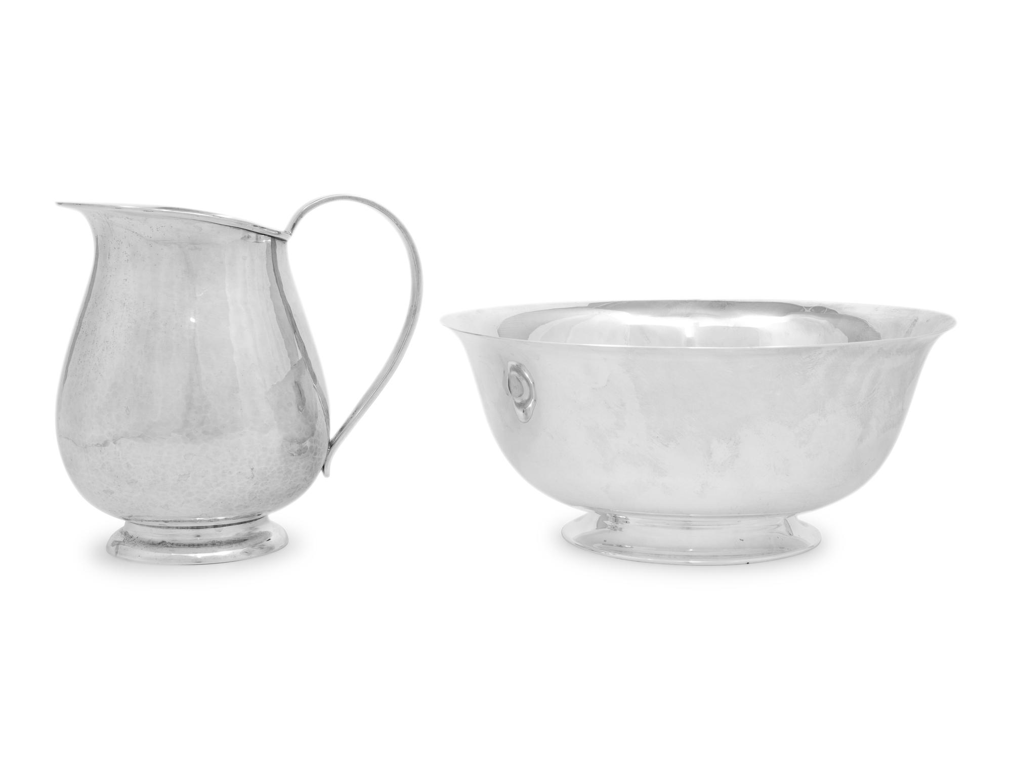 A Porter Blanchard Silver Pitcher and Basin