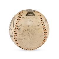 A 1927 Toledo Mud Hens Team Signed Autograph Baseball Featuring Casey Stengel (Beckett Authentication Services Letter of Authenticity)