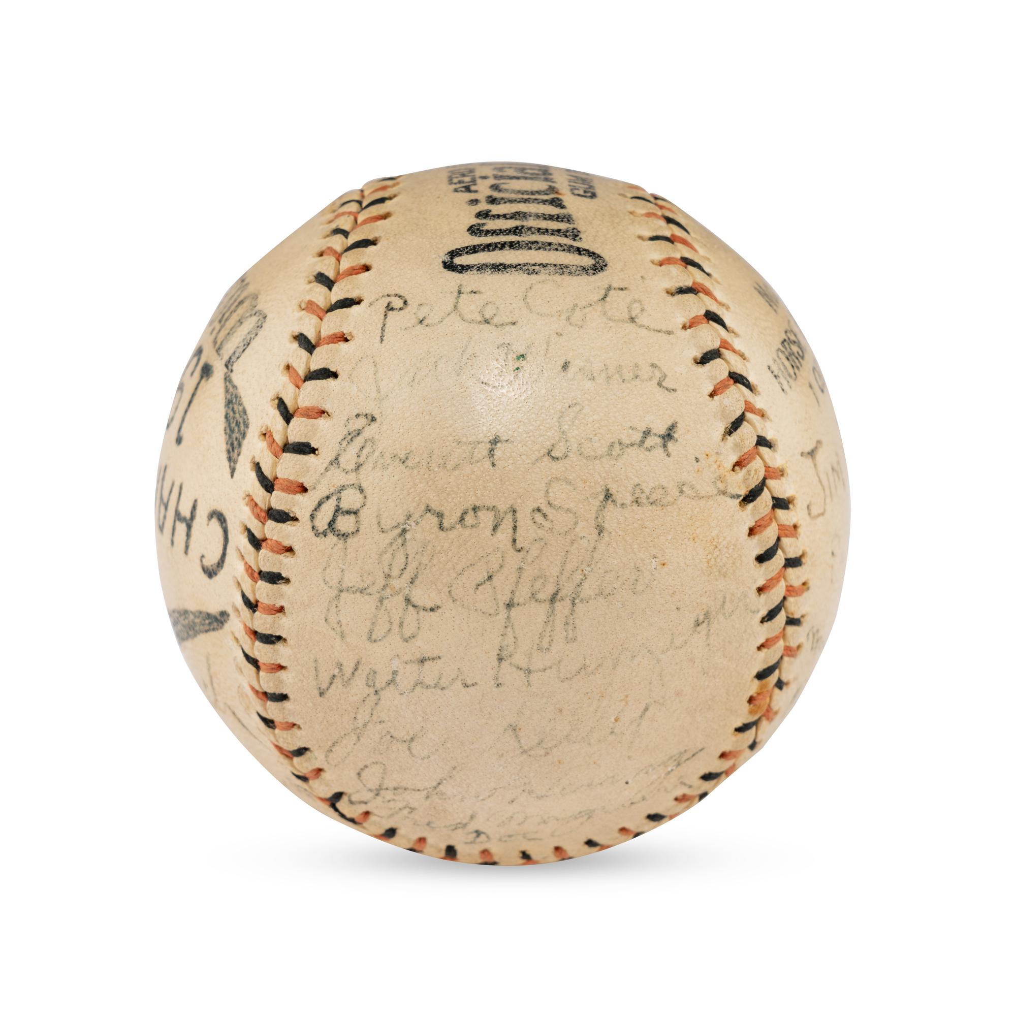 A 1927 Toledo Mud Hens Team Signed Autograph Baseball Featuring Casey Stengel (Beckett Authentication Services Letter of Authenticity)