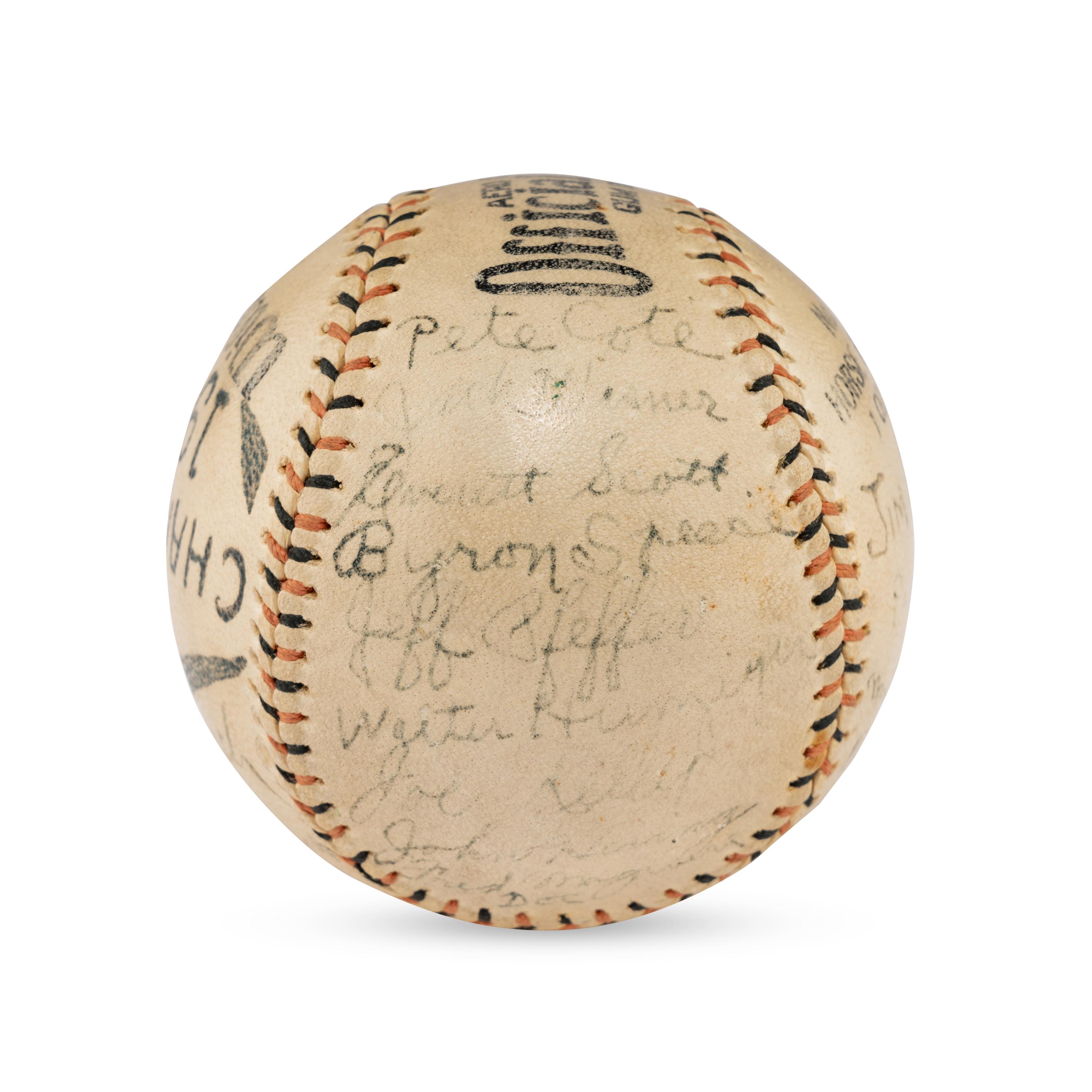 A 1927 Toledo Mud Hens Team Signed Autograph Baseball Featuring Casey Stengel (Beckett Authentication Services Letter of Authenticity)