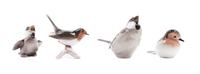 A Group of Bing and Grondahl Porcelain Birds Height of tallest 3 3/4 inches.