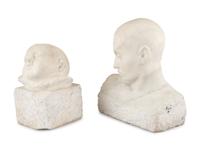Two Carved White Marble Busts