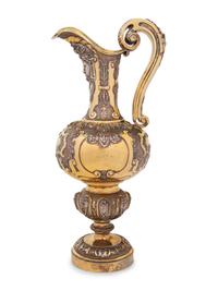 A Large Victorian Silver-Gilt Ewer
