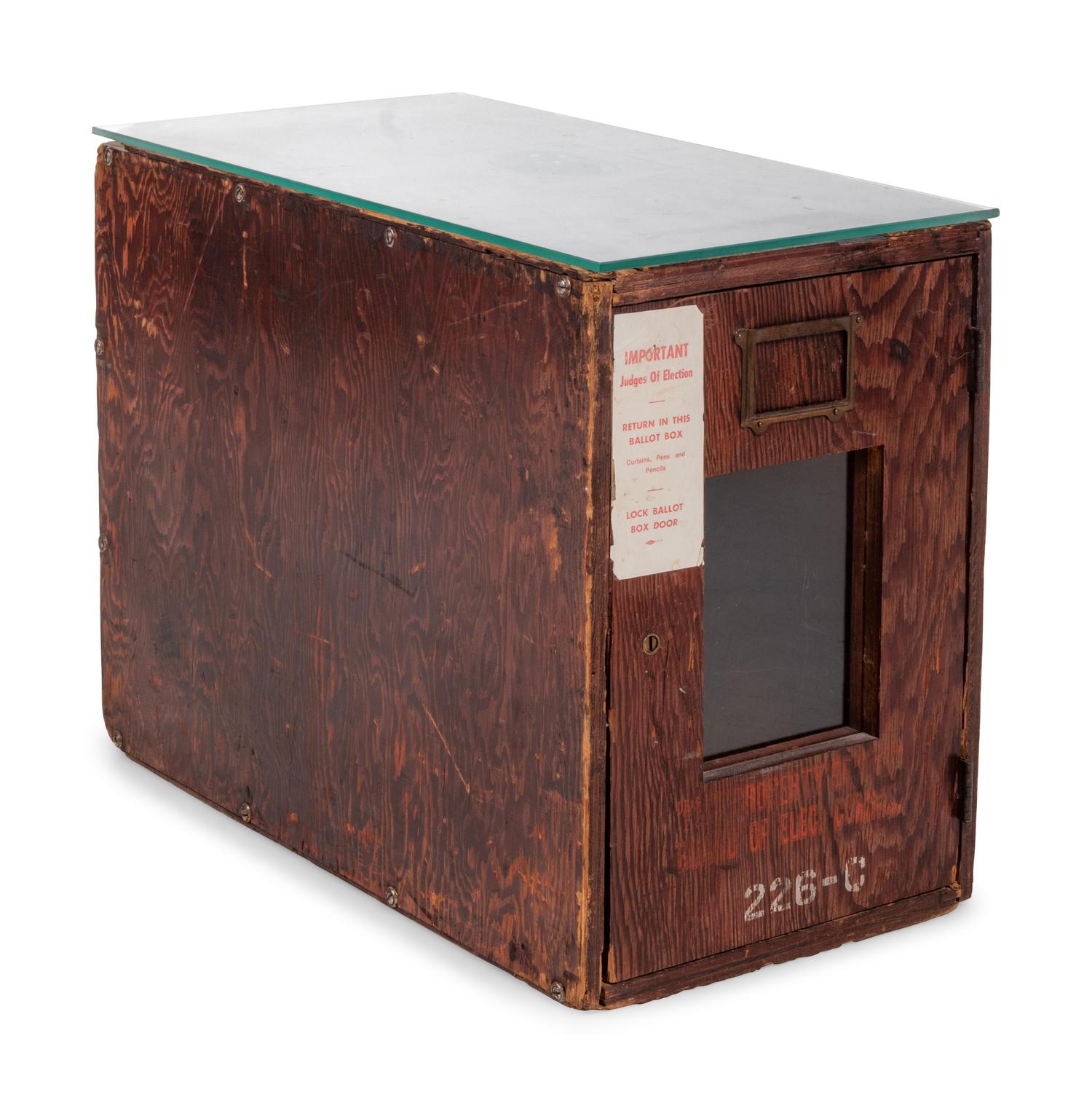 [CHICAGO HISTORY – ELECTIONS]. Ballot Box. Chicago Board of Election Commissioners. Ca 1932.