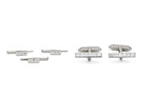WHITE GOLD AND DIAMOND DRESS SET