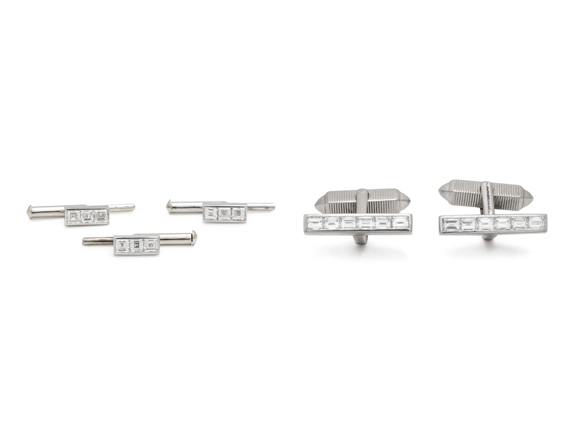 WHITE GOLD AND DIAMOND DRESS SET