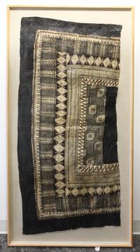 A Kuba Cloth Length 52 x width 24 1/2 inches.