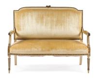A Louis XVI Style Painted Parlor Suite — LATE 19TH CENTURY
