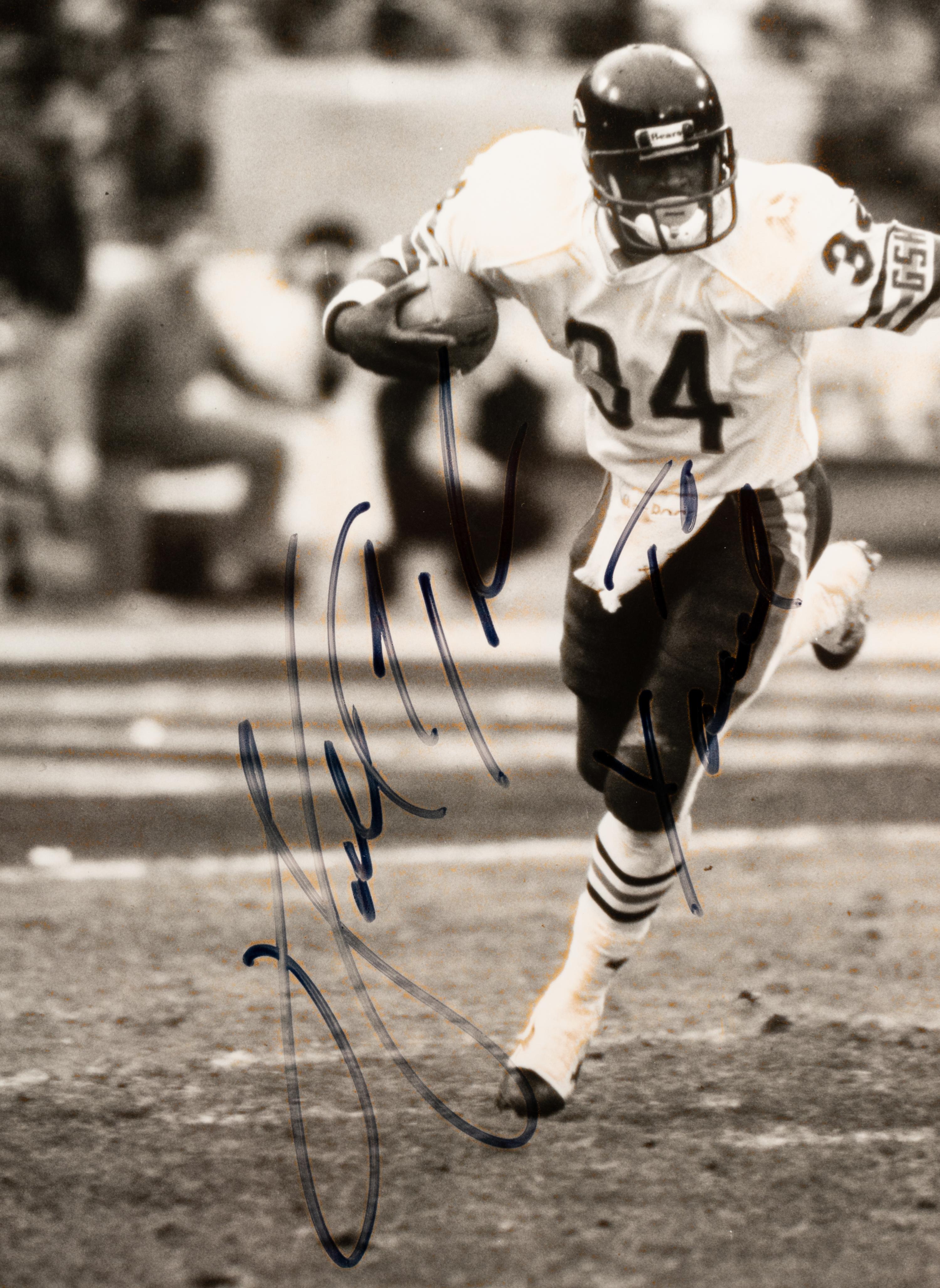 A Group of Mike Ditka and Walter Payton Chicago Bears Signed Autograph Photos (BAS Beckett Authentication Services Certified),