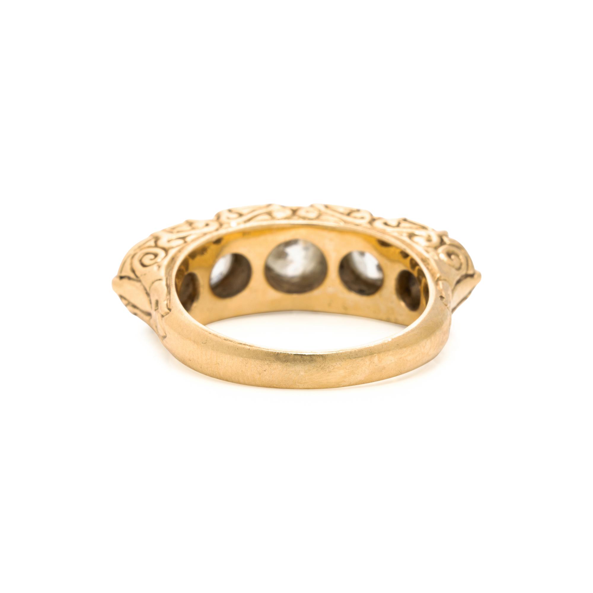 Diamond and Yellow Gold Ring