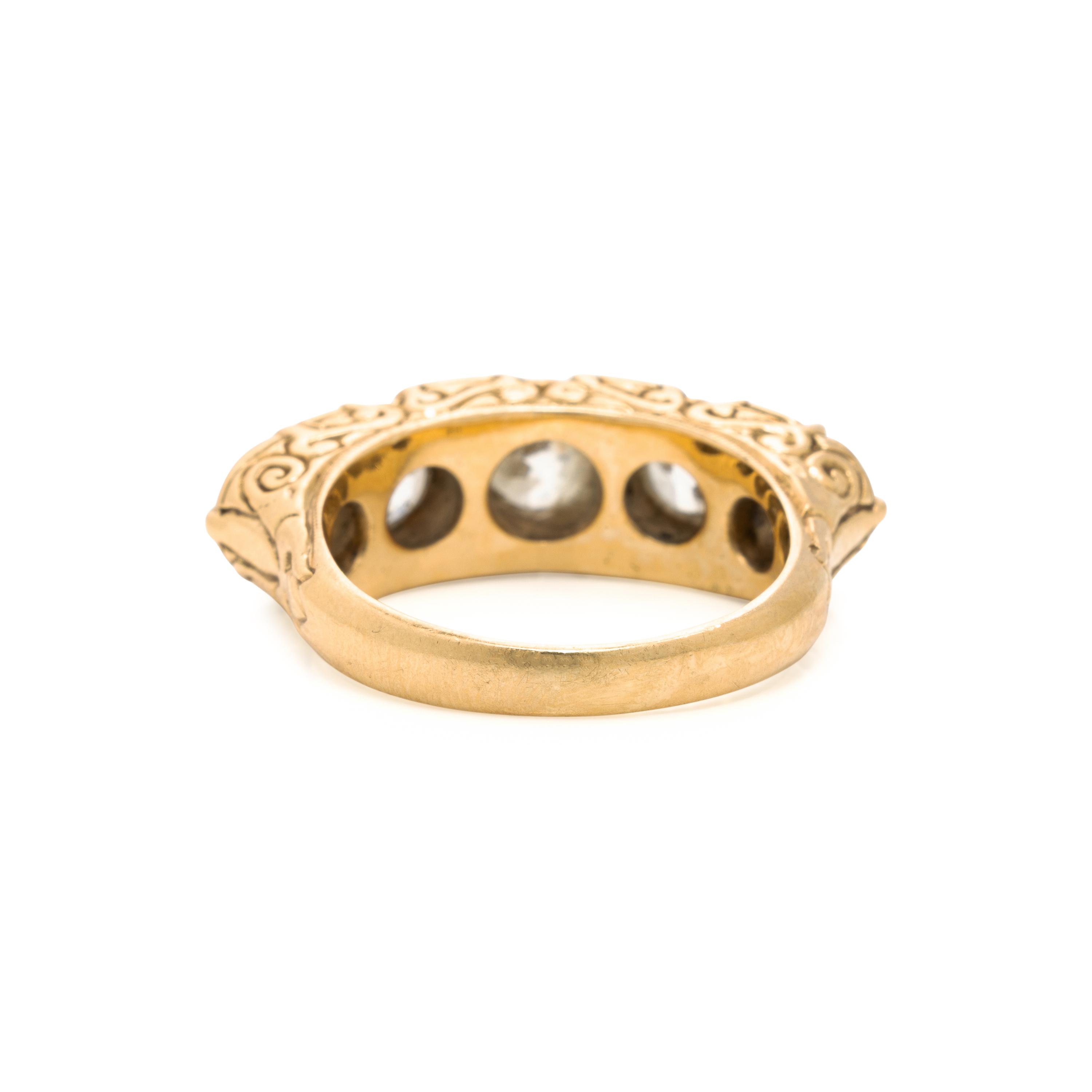 Diamond and Yellow Gold Ring