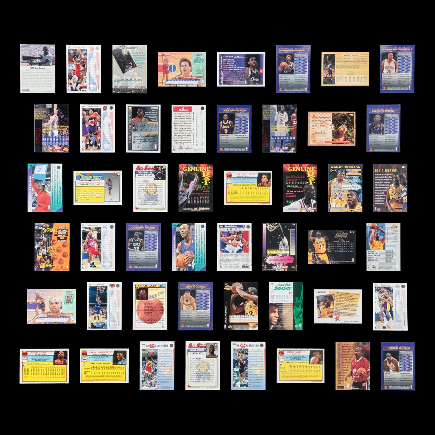 A Large Collection of 1990s NBA Hall of Fame Basketball Cards