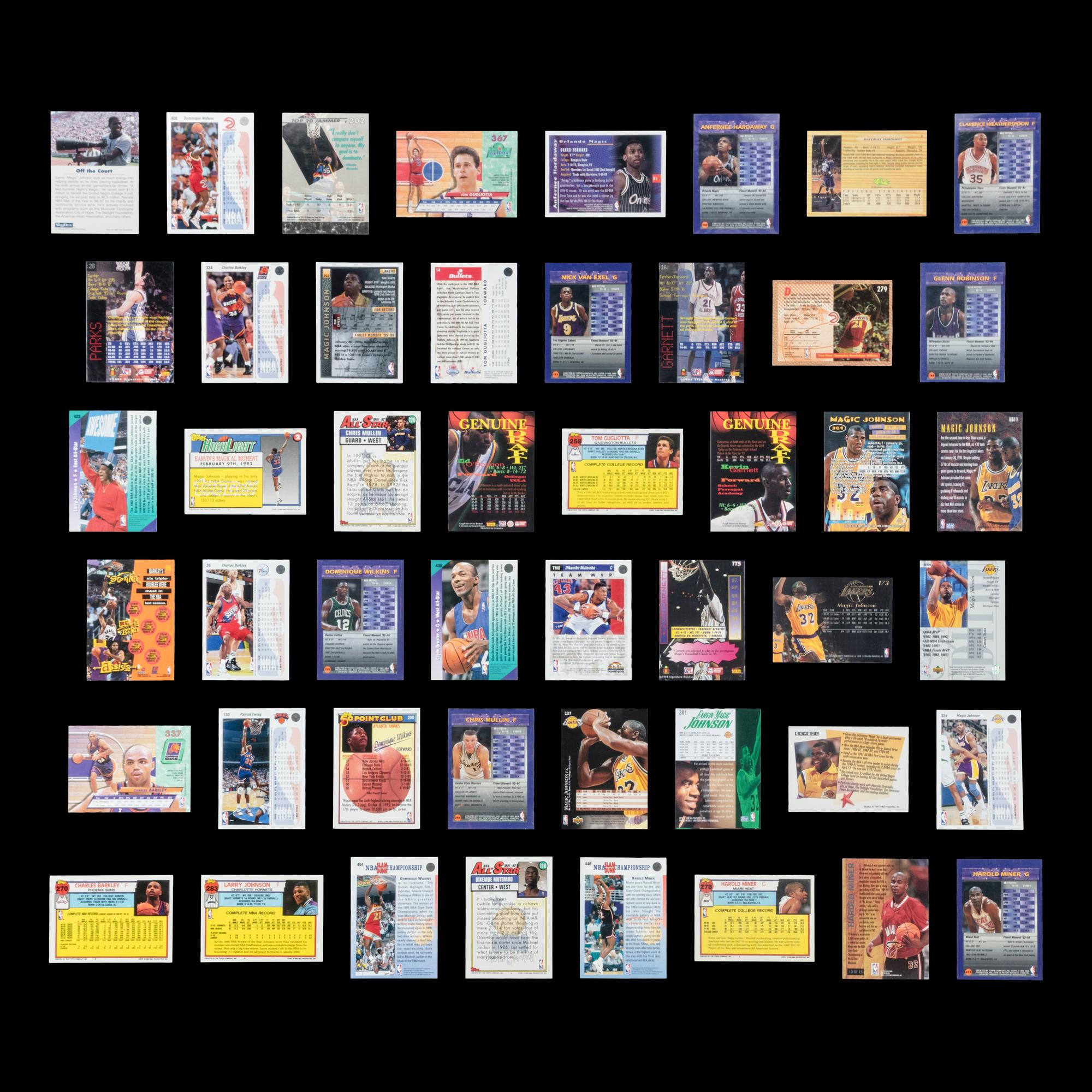 A Large Collection of 1990s NBA Hall of Fame Basketball Cards
