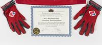 A Jerry Rice Signed Autograph San Francisco 49ers Jersey Presentation With Game Used Gloves (Topps Certificate of Authenticity),
