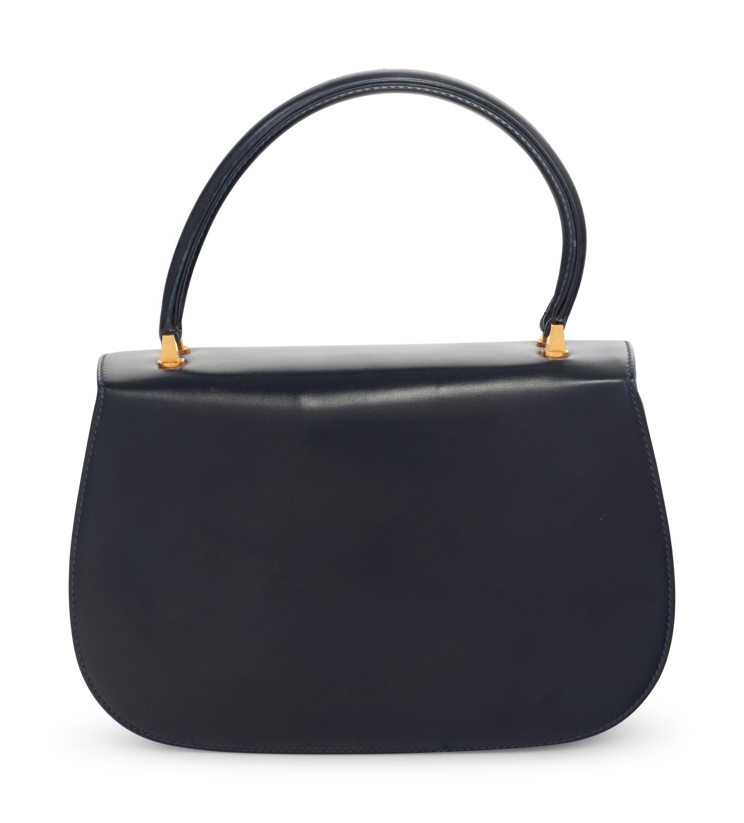 Gucci Leather Bag with Tiger Head Closure, 1970-90s