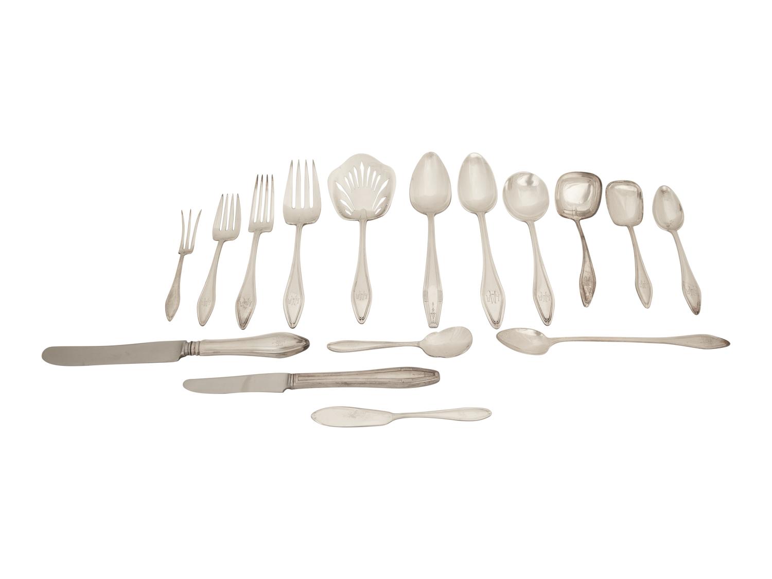 An American Silver Flatware Service
