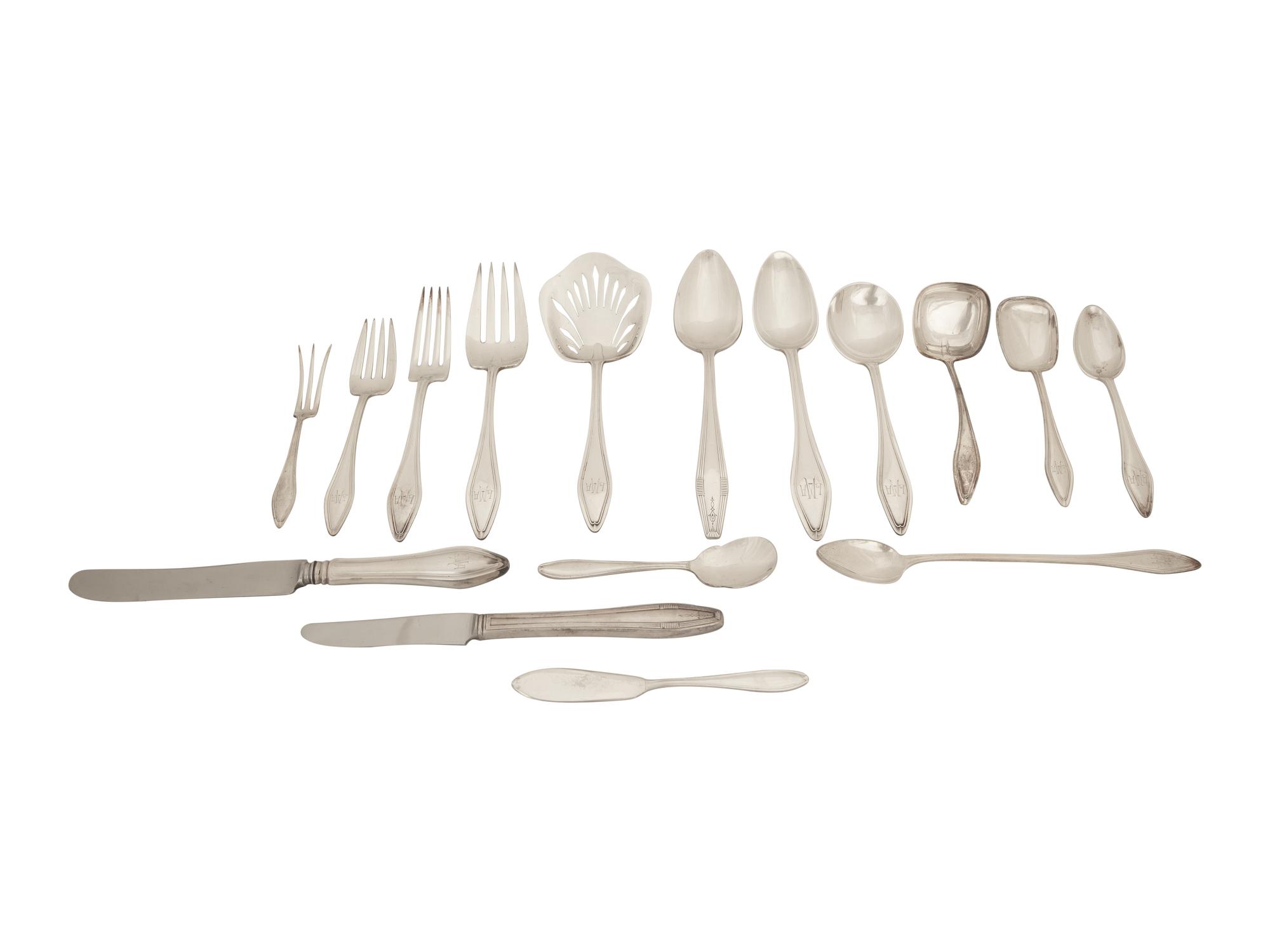 An American Silver Flatware Service