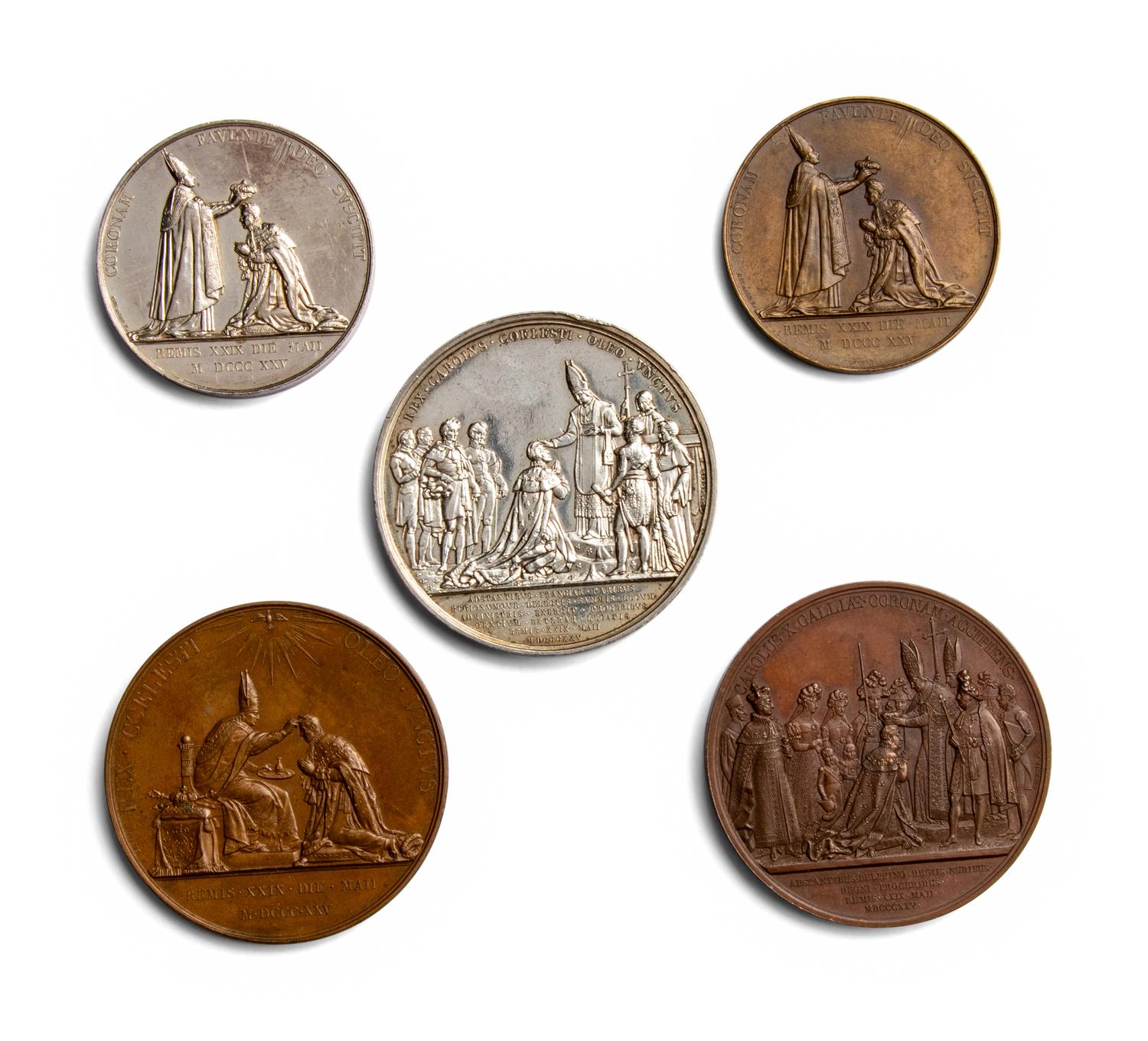 [EXONUMIA] Five Commemorative Medals Relating to Charles X