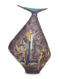 Marcello Fantoni (Italian, 1915-2011) Hand-Built and Glazed Earthenware Vase