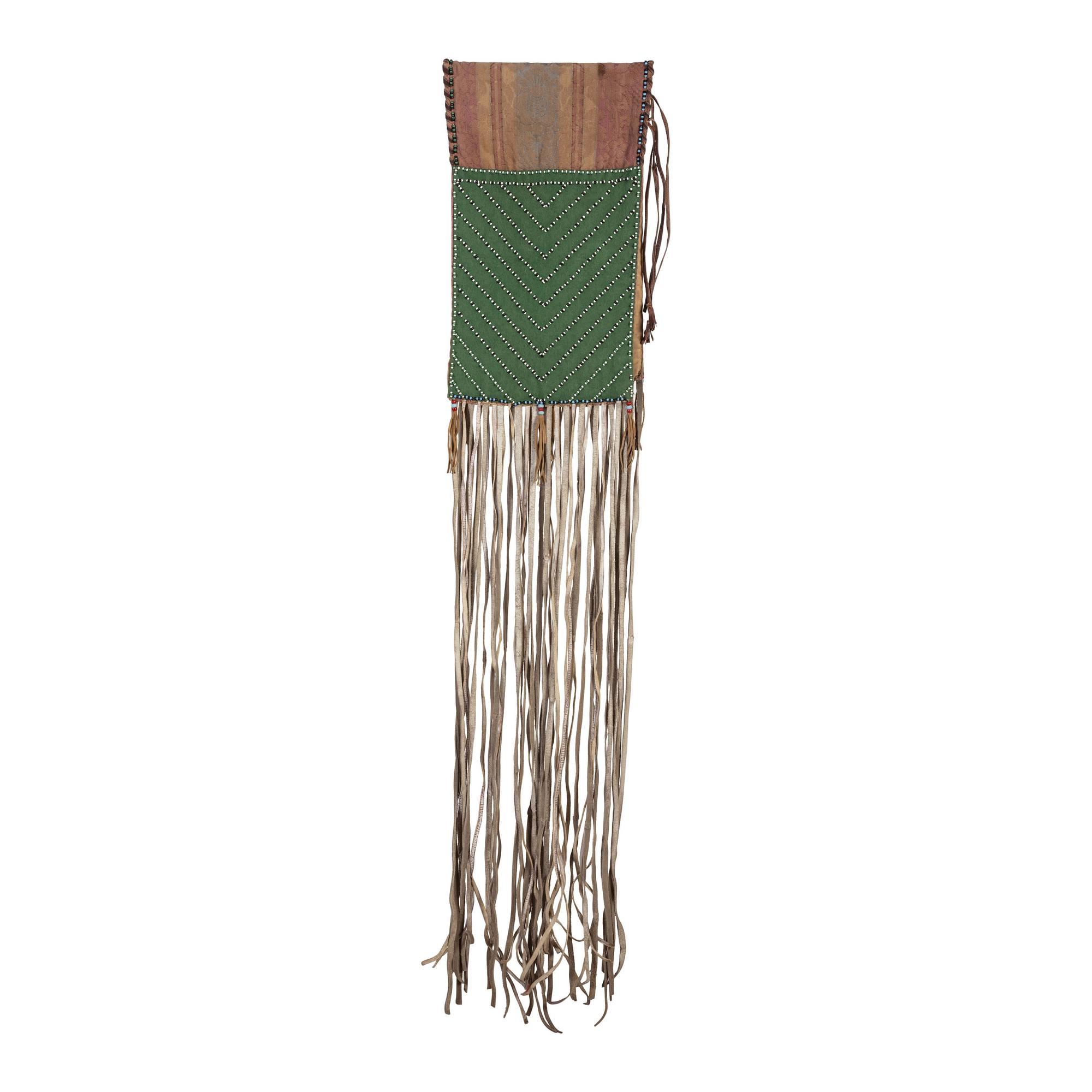 Plateau Beaded Hide Saddle Bags