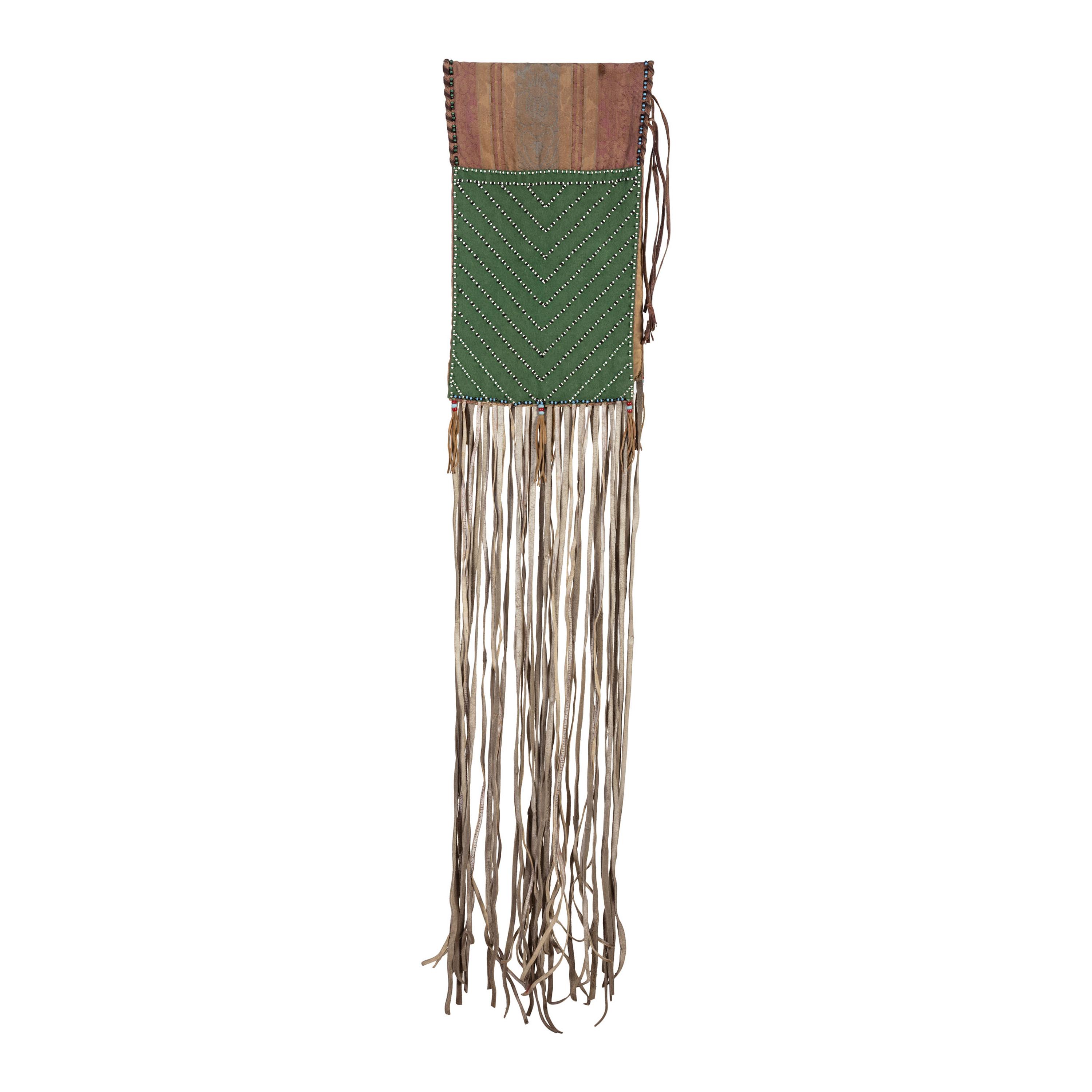 Plateau Beaded Hide Saddle Bags