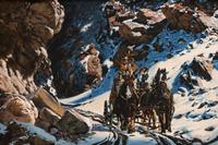 Stagecoach in a Snowy Canyon