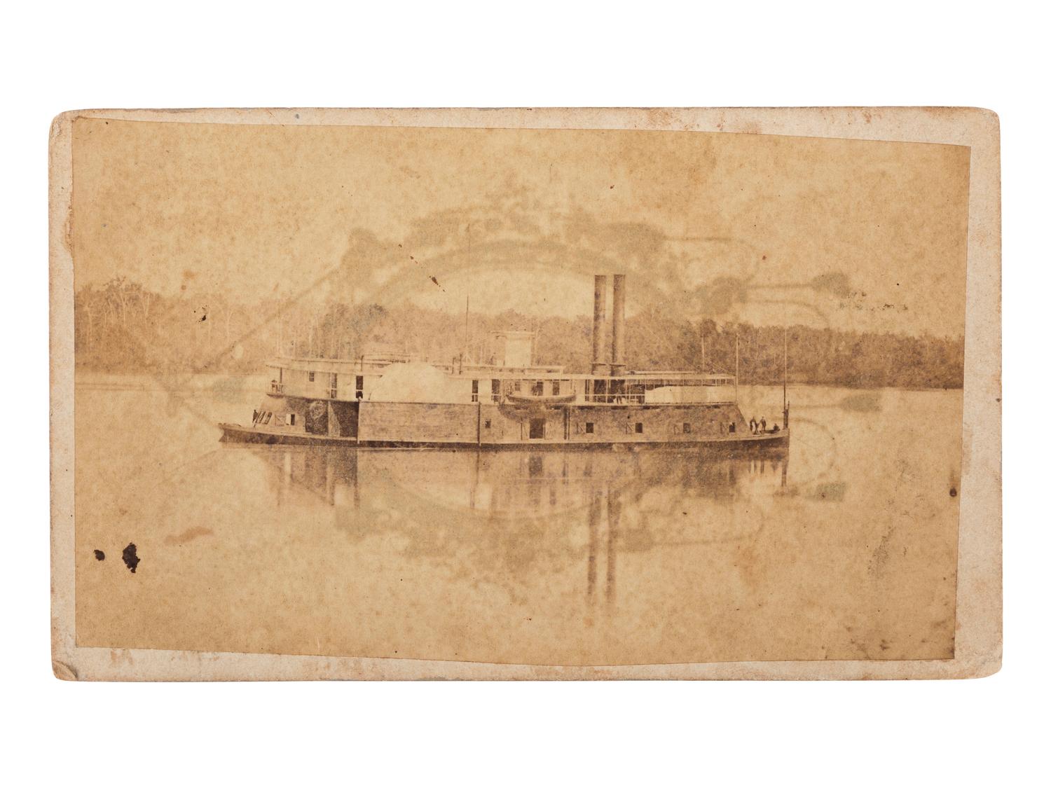 [CIVIL WAR]. 2 CDVs, incl. USS Gen. Sherman & CSS Selma .