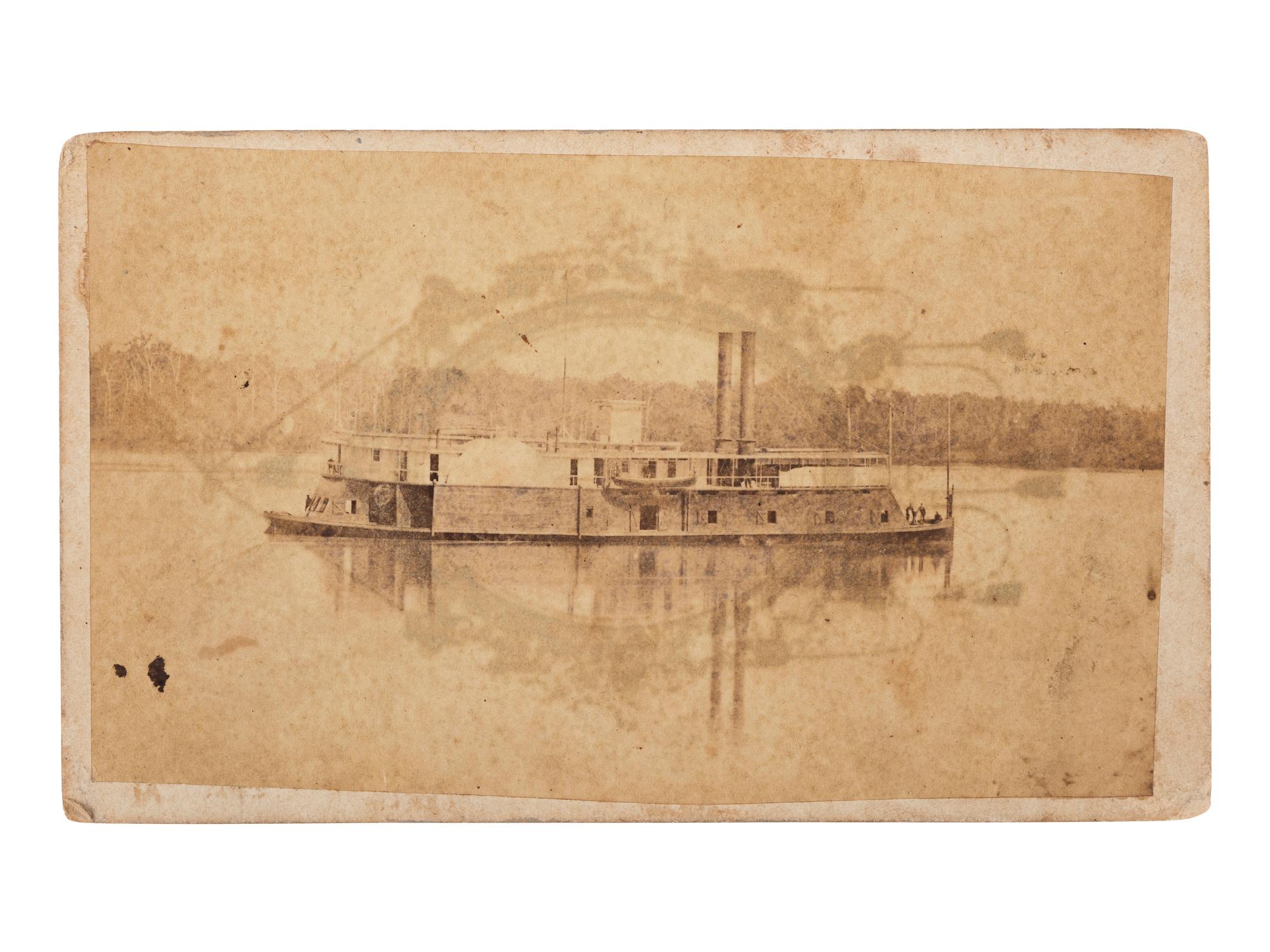 [CIVIL WAR]. 2 CDVs, incl. USS Gen. Sherman & CSS Selma .