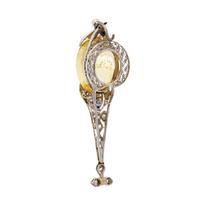 EDWARDIAN YELLOW SAPPHIRE, DIAMOND, AND SAPPHIRE PENDANT