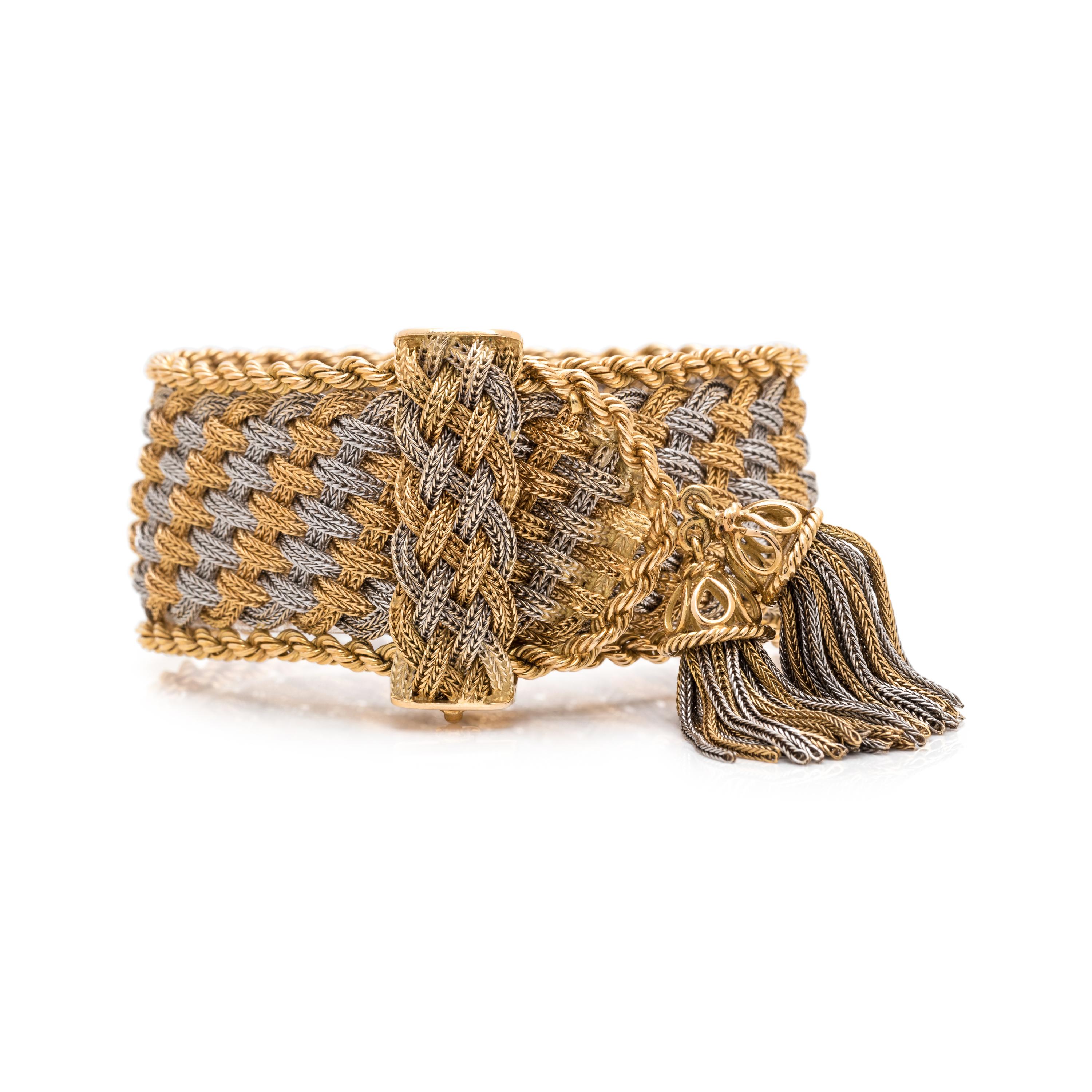 BVLGARI, BICOLOR GOLD BRACELET