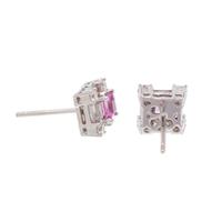 PINK SAPPHIRE AND DIAMOND EARRINGS