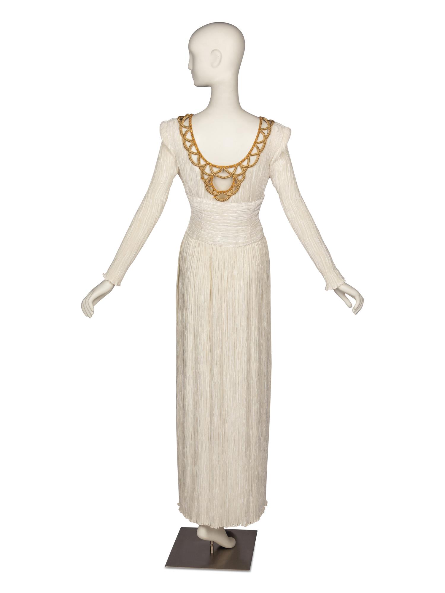 Mary McFadden Couture Pleated Gown