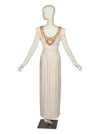 Mary McFadden Couture Pleated Gown